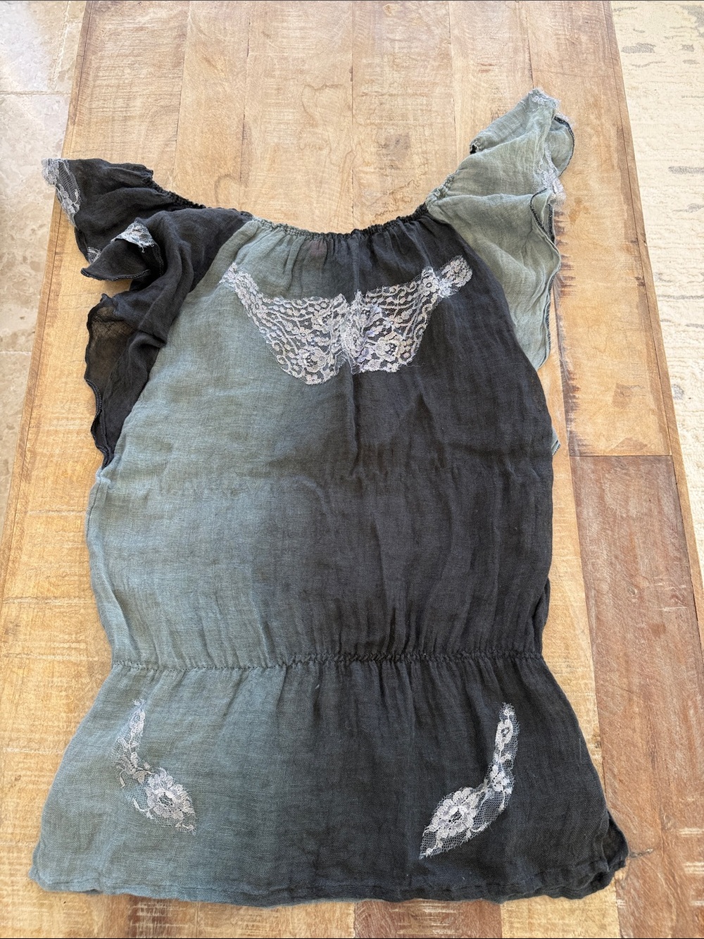 Vanita Rosa linen and lace dress.